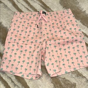 Pink Palm Tree Print Shorts